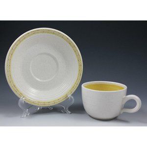 Franciscan Hacienda Gold Cup & Saucer Set 1970's "Flying F" Backstamp Interpace